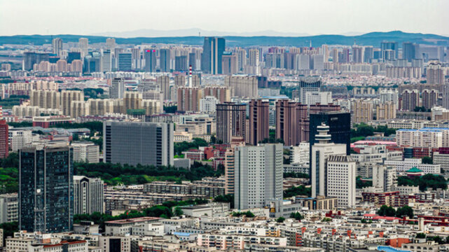 夏日里的中國(guó)長(zhǎng)春城市景觀