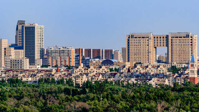 夏日里的中國(guó)長(zhǎng)春城市景觀