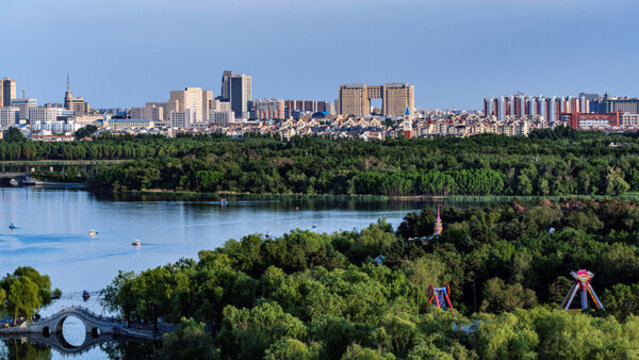 夏日里的長(zhǎng)春南湖公園風(fēng)景