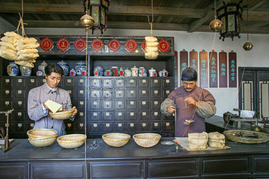 民國上海老中藥店場(chǎng)景