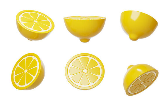 柠檬营养补充维C柠檬片3D