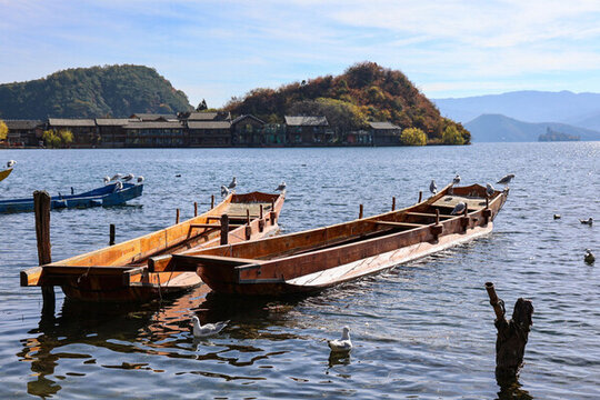 中國云南瀘沽湖里格島