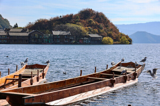中國(guó)云南瀘沽湖里格島