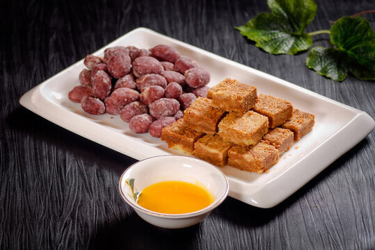 綠茶酥拼紫薯