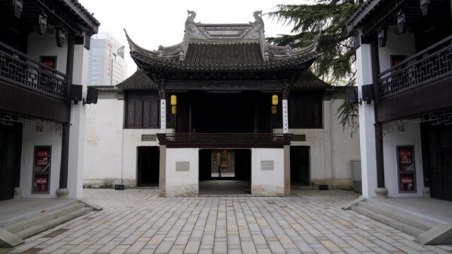 中國(guó)古建筑粉墻黛瓦墻面