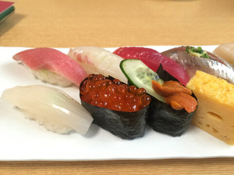 正宗日本料理刺身壽司特寫