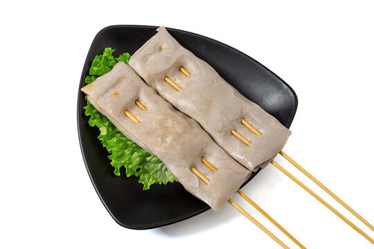 生的酸蘿卜肉末苕皮串