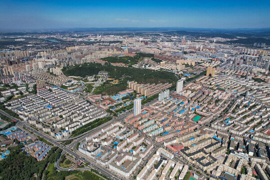 吉林市城市建筑風(fēng)光航拍