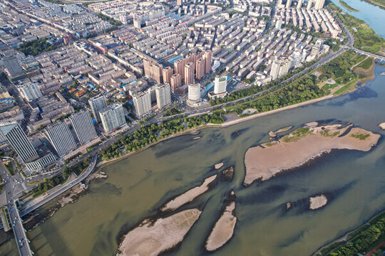 吉林市城市建筑風(fēng)光航拍