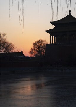 護(hù)城河夕陽(yáng)