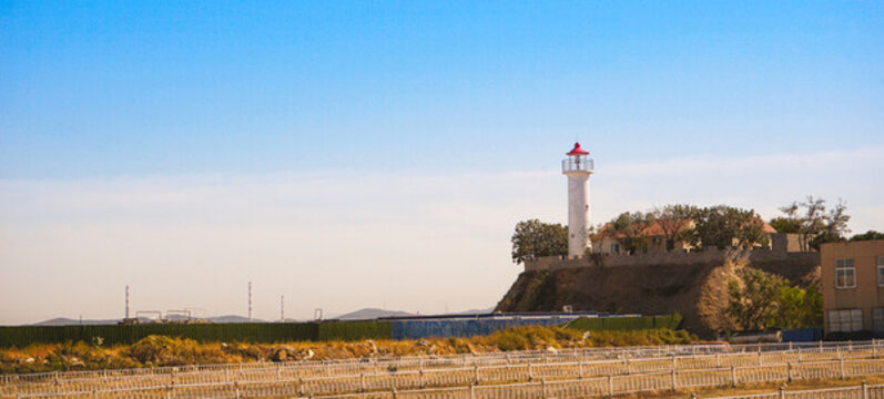 山東海島燈塔海天風(fēng)景