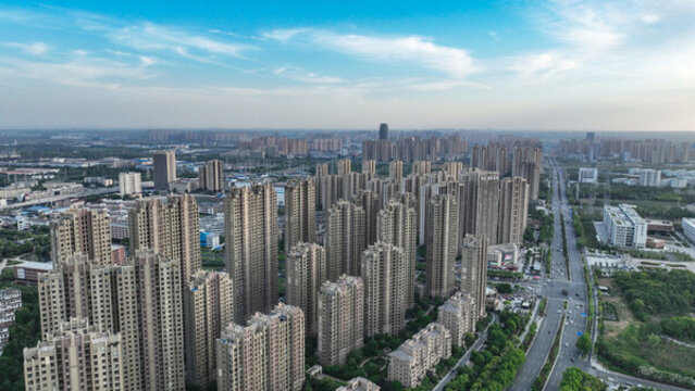 中國安徽合肥城市風(fēng)光航拍