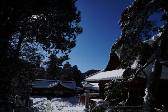 雪中的廟宇