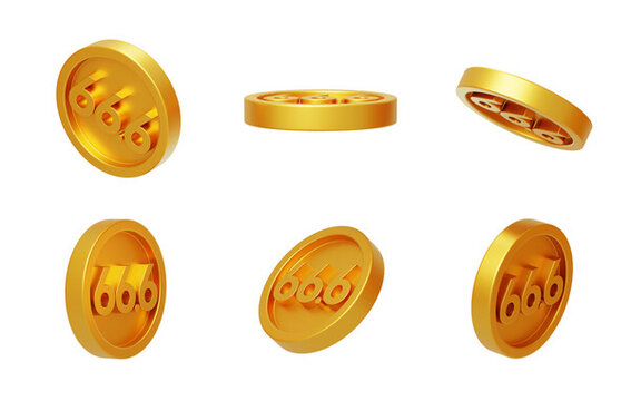 價值幸運金幣金額數(shù)字順利3D