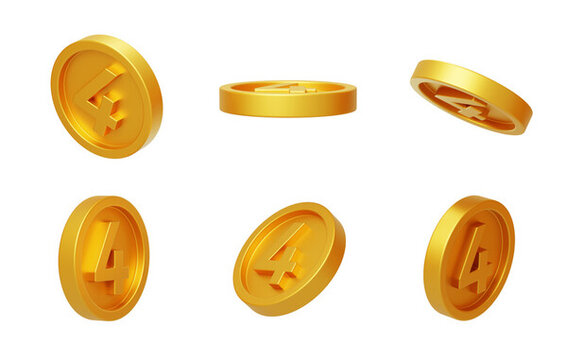 價值幸運金幣金額數(shù)字慶典3D