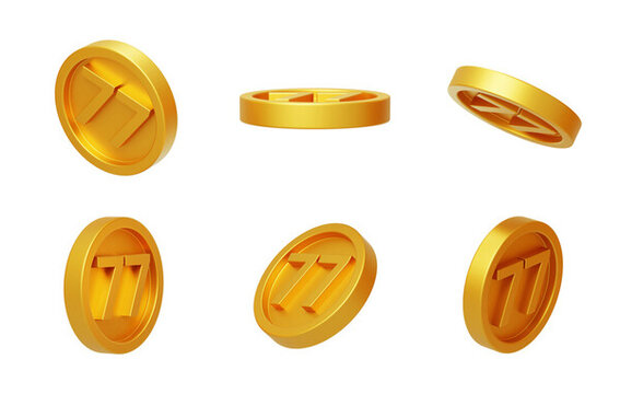 發(fā)財(cái)幸運(yùn)金幣金額數(shù)字七夕3D