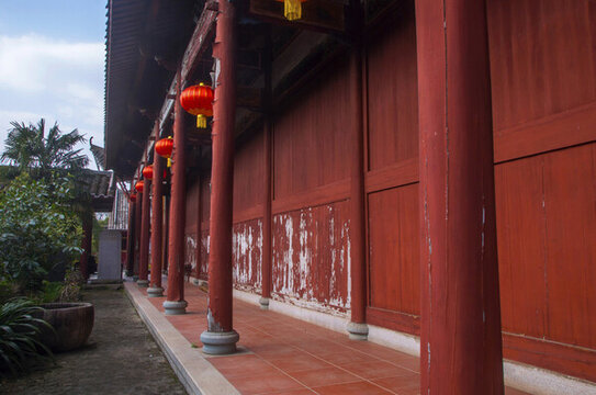 傳統(tǒng)建筑走廊廊道