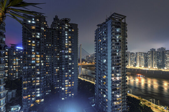 重慶小區(qū)夜景