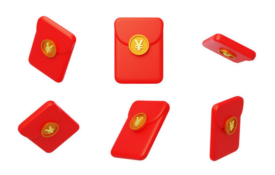 新年活動(dòng)紅包利是封喜慶3D