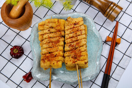 酥脆的燒烤油豆腐