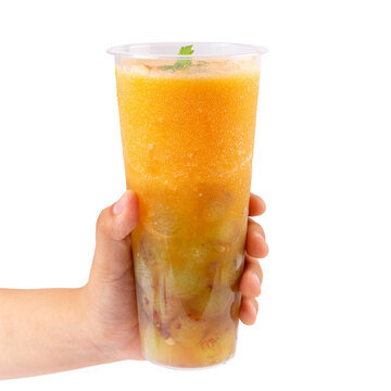 黃桃葡萄水果冷飲
