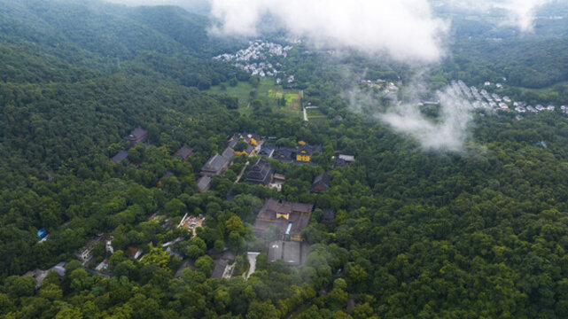 杭州西湖景區(qū)靈隱寺航拍