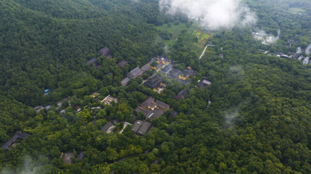 杭州西湖景區(qū)靈隱寺航拍