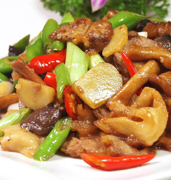 青椒炒鮮菌