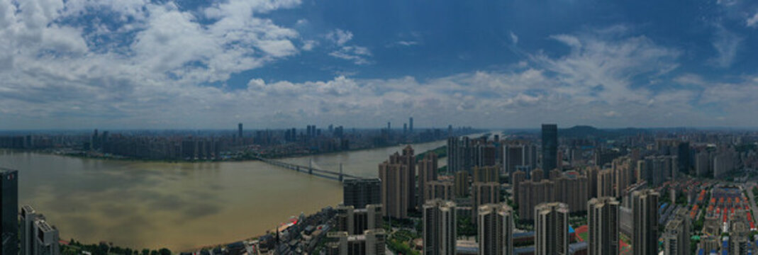 航拍湖南長沙城市景觀