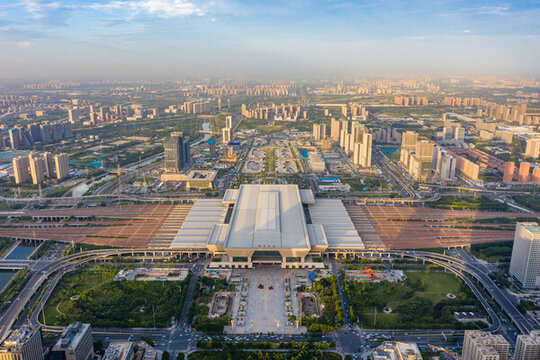 鄭州東站高鐵站城市地標(biāo)建筑物