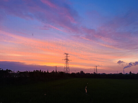 夕陽(yáng)落日余暉
