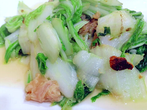 豬油渣炒小白菜
