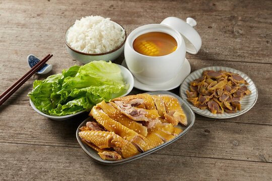 鹽焗雞腎拼鹽焗雞飯