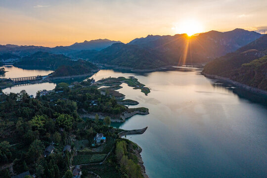 航拍湖南湘西酉水河風(fēng)光