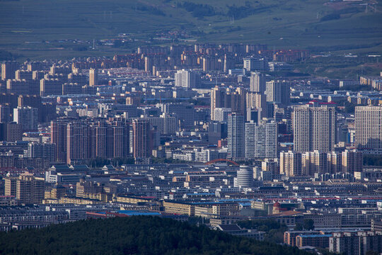 吉林延邊俯瞰延吉市