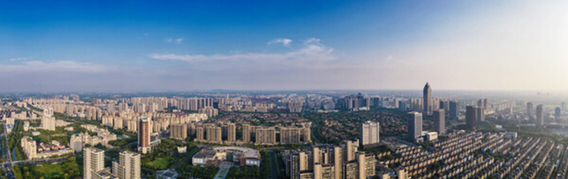 浙江海寧市城市風(fēng)光全景