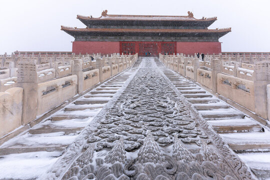 北京故宮雪景