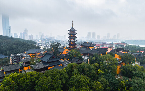 南京市古雞鳴寺航拍風(fēng)光