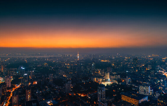 南京市新街口中央商務(wù)區(qū)夜景