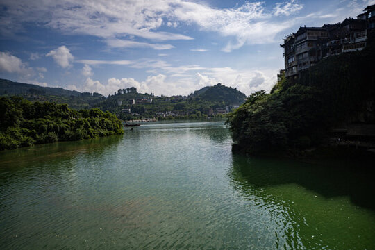 芙蓉鎮(zhèn)酉水河風(fēng)光