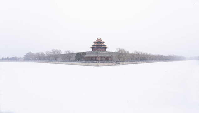 故宮角樓雪景