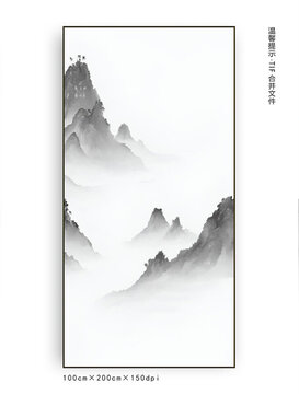 玄關(guān)山水裝飾畫