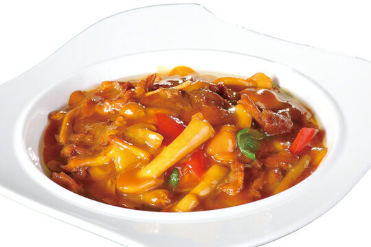 滑菇牛肉飯