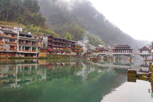 湖南湘西鳳凰古城建筑景觀