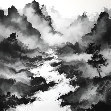 黑白抽象畫(huà)