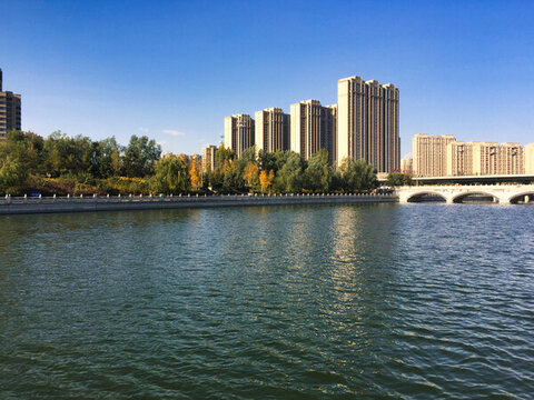 呼和浩特小黑河大橋風景