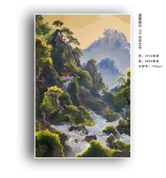 高檔酒店風(fēng)景油畫
