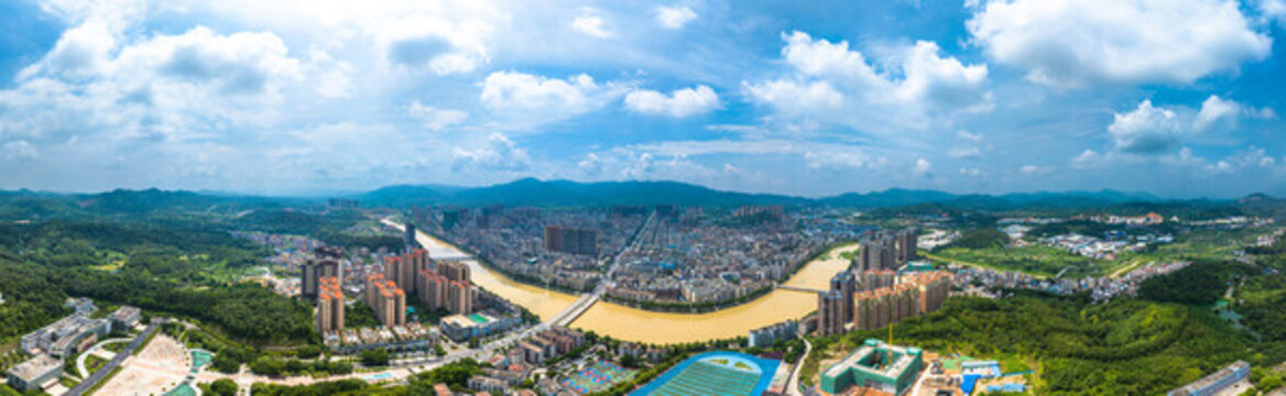 佛岡縣城區(qū)全景圖