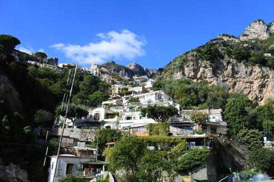 意大利風(fēng)景高山上建筑
