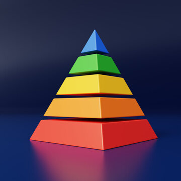金字塔數(shù)據(jù)可視化比例階層3D
